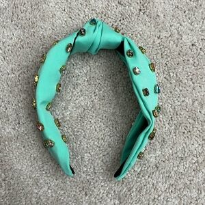 Turquoise rhinestone knotted headband
